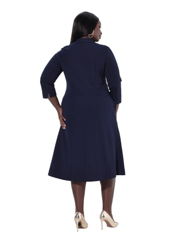 Ulla Popken Midikleid in dunkles marine