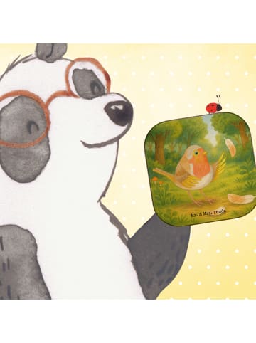 Mr. & Mrs. Panda Teeuntersetzer Rotkehlchen Federn Design ohne S... in Weiß