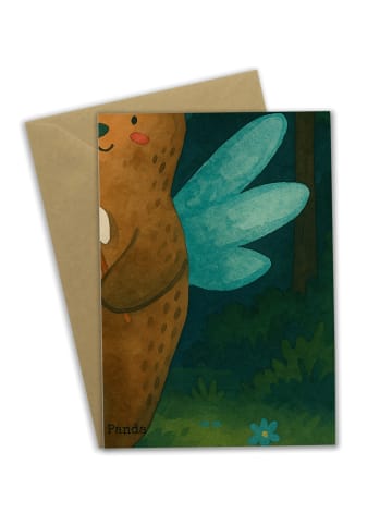 Mr. & Mrs. Panda neujahrskarte Bär Zahnfee Design ohne Spruch in Weiß