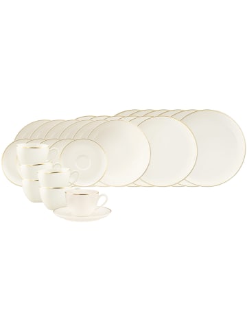 Seltmann Weiden 30-tlg. Kombiservice Savona Goldlinie in Creme-Gold – in creme-gold