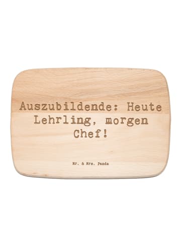 Mr. & Mrs. Panda Küchenbrett Spruch Auszubildende Chef mit Spruch in Transparent