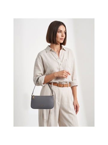 Lazarotti Bologna Leather Pochette Schultertasche Leder 22 cm grey