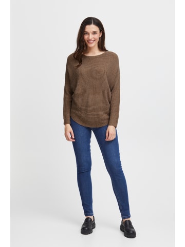 Fransa Strickpullover langarm FRERETTA Loose fit in Coca Mocha Melange