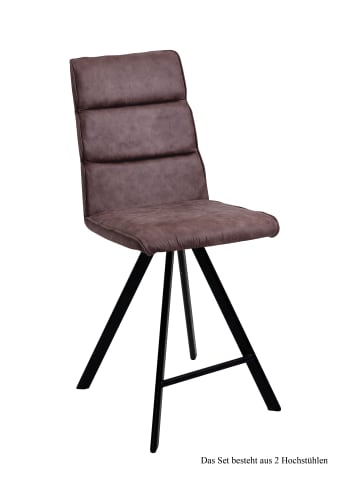 58 aufm Kessel THEKENSTUHL (2er-Set) Delfina 47x109x60 Schwarz/Braun