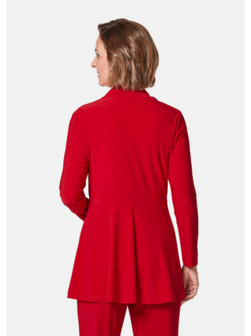 GOLDNER Leichte Shirtjacke lila mit Stretch in rot