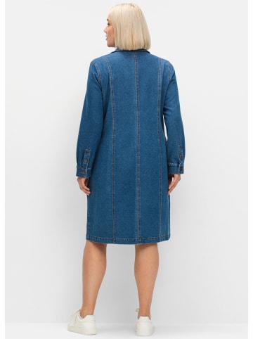 sheego Jeanskleid in blue denim