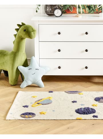 Beliani Kinderteppich LANGSA in Beige/Bunt/Gelb - (W) 80 x (L) 150 cm