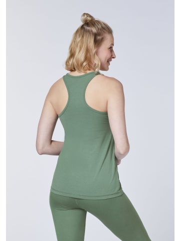 Detto Fatto Tank Top im reversiblen Two-Tone-Look in Grün