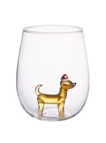 Butlers Trinkglas MERRY & JOY Dackel in Durchsichtig