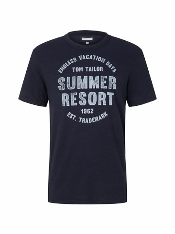 Tom Tailor Rundhals T-Shirt für Herren in blau