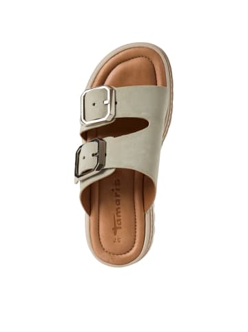 Tamaris Plateau Pantoletten in Grün