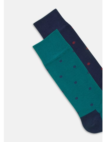 DillySocks Socken Sparse Dots 2er Set in Petrol - Dark Blue