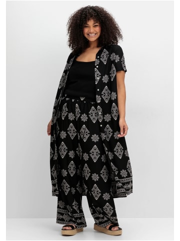 sheego by Joe Browns Schlupfhose in schwarz gemustert