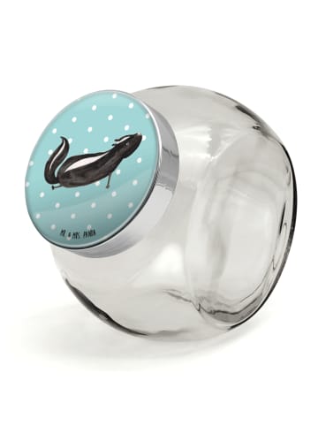 Mr. & Mrs. Panda glas für süßigkeiten Stinktier Yoga ohne Spruch in Türkis Pastell