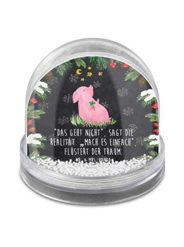 Mr. & Mrs. Panda glitzerkugel Schwein Glück mit Spruch in Kreidetafel