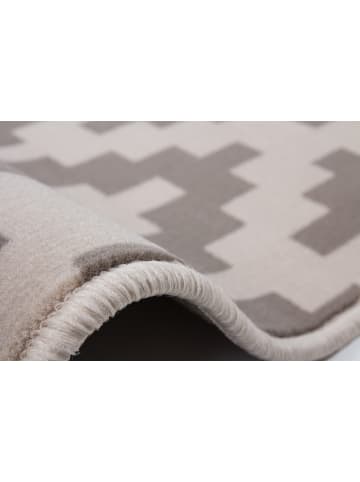 Kayoom Kurzflor Teppich Now in taupe - rechteckig