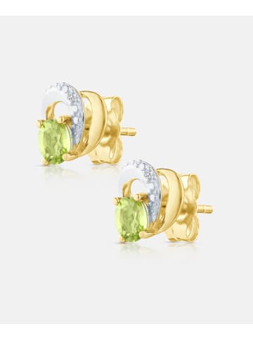 Diamant L'éternel Ohrstecker, mit Peridot, 375 Gelbgold