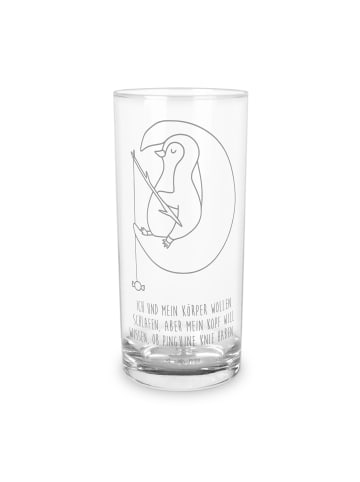 Mr. & Mrs. Panda Glas Pinguin Mond mit Spruch in Transparent
