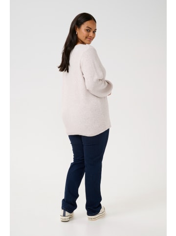 KAFFE curve Strickpullover KCluela in Feather Gray Melange