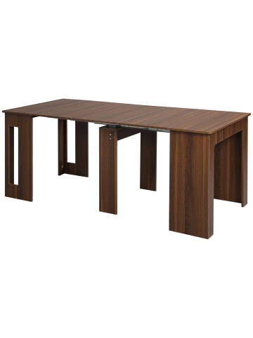 HOMCOM Esstisch-180L x 85B x 75H cm-Braun