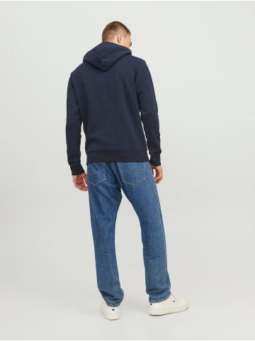 Jack & Jones Kapuzenpullover Sweater mit Print JJELOGO in Navy