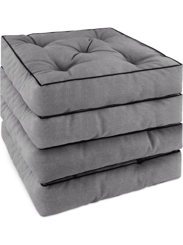 Aspero 4 Stuhlkissen 40x40 cm Padua in Hellgrau