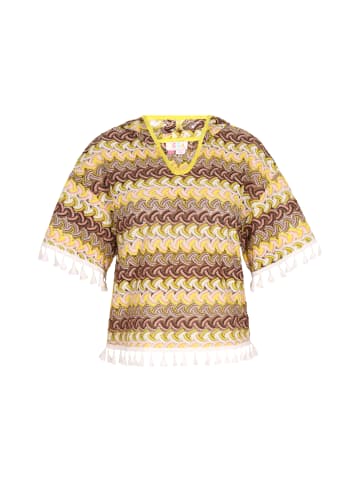 IZIA Damen Hoodie in Gelb Mehrfarbig