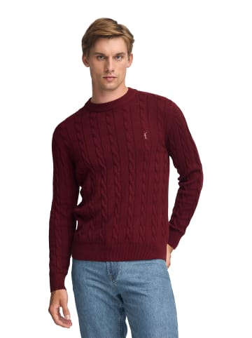 Polo Club Pullover in Granat