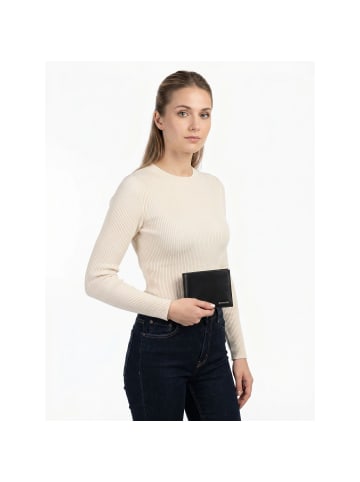 oxmox Leather Geldbörse RFID Schutz Leder 12 cm in schwarz-pure 2.0metal square