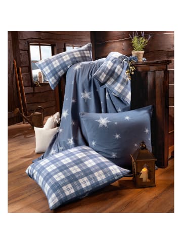 Dormisette Biber Kissenbezug in schieferblau