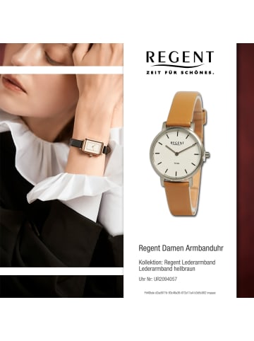 Regent Armbanduhr-Analog hellbraun mittel (ca. 31mm) Regent Lederarmband