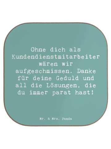 Mr. & Mrs. Panda Untersetzer für Gläser Spruch Kundendienstmitar... in Meeresbrise