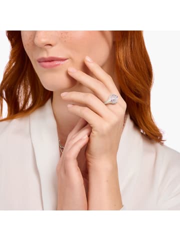 Thomas Sabo Siegelring Mit Herz Und Steinen in silber, bunt