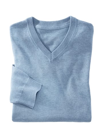 H.I.S Strickpullover in blau-meliert