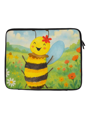 Mr. & Mrs. Panda Notebook Tasche Biene Happy Design ohne Spruch in Weiß
