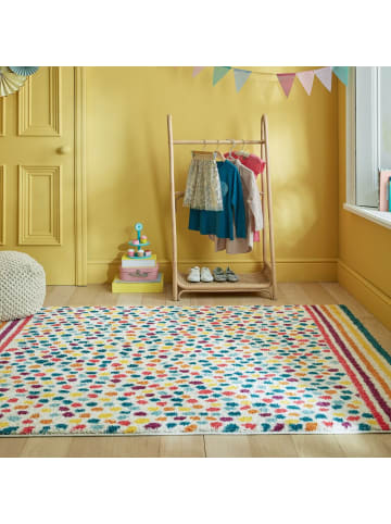 KADIMA DESIGN Weicher, bunter Shaggy Teppich, pflegeleicht, für Spielzimmer