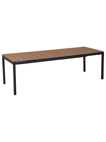 Beliani Gartentisch TOFANE in Braun/Schwarz - (W) 90 x (H) 77 x (L) 198 cm