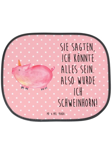 Mr. & Mrs. Panda sonnenschutz Einhorn Schwein mit Spruch in Rot Pastell