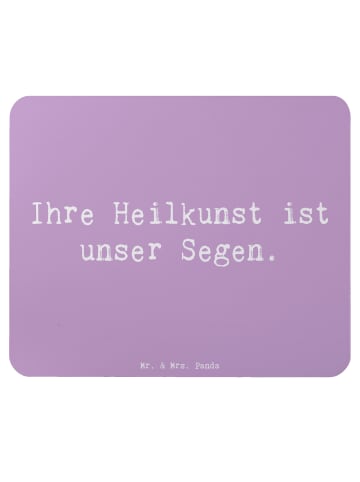 Mr. & Mrs. Panda Mauspad Spruch Arzt Segen mit Spruch in Lavendeltraum