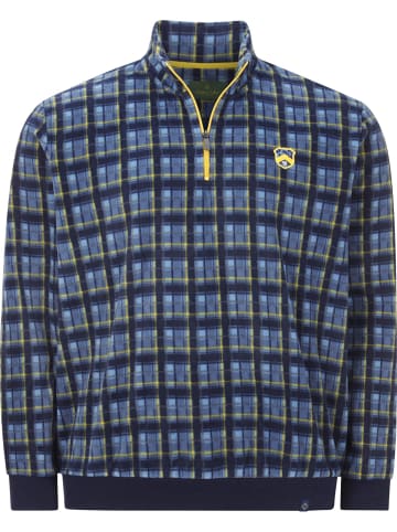 Charles Colby Fleece-Sweatshirt EARL LOWELL in blau kariert