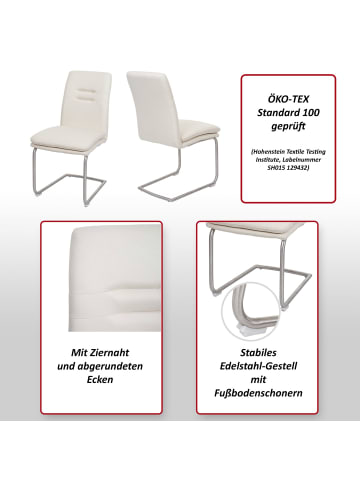 MCW 2x Esszimmerstuhl H70, Creme-beige