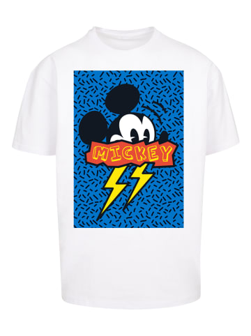 F4NT4STIC Heavy Oversize T-Shirt Disney Mickey Mouse 90s Flash in weiß