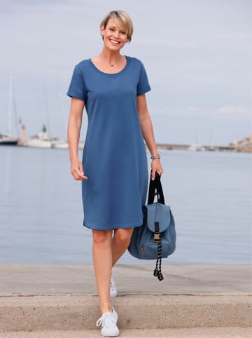 Sieh an! Sweatkleid in jeansblau