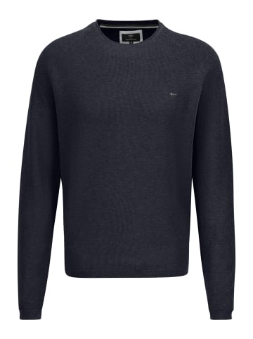 FYNCH-HATTON O-Neck, Cotton Cashmere in Navy