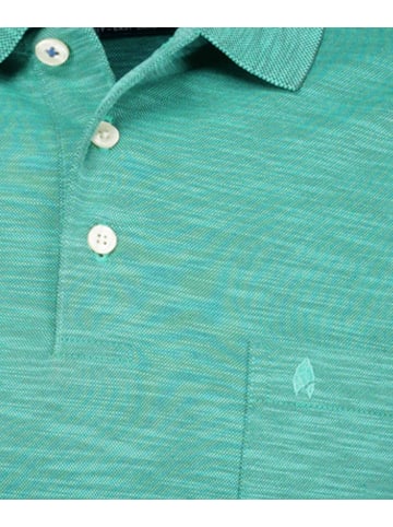 Ragman Softknit-Polo Flammdesign in Grün