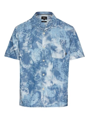 Camel Active Kurzarmhemd mit Allover-Print in Blau