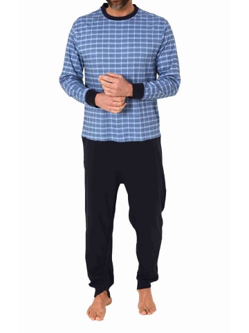 NORMANN Pflegeoverall langarm EteileSchlafanzug Reissverschluss - 77801 in blau