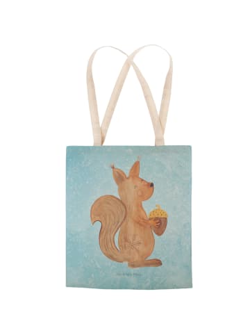 Mr. & Mrs. Panda Tote Bag Eichhörnchen Weihnachtszeit ohne Spruch in Eisblau