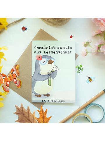 Mr. & Mrs. Panda babykarte Chemielaborantin Leidenschaft Design ... in Weiß
