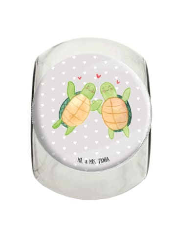 Mr. & Mrs. Panda Lebensmittelbehälter Schildkröten Paar ohne Spruch in Grau Pastell